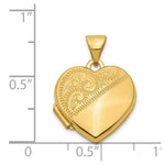 Load image into Gallery viewer, 14K Yellow Gold 15mm Heart Locket
