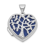 Load image into Gallery viewer, 14K White Gold 18mm Heart w/Tree Locket
