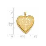 Load image into Gallery viewer, 14k Yellow Gold 20mm Tree Heart Locket
