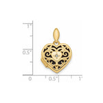 Load image into Gallery viewer, 14k Yellow Gold Polished Filigree Diamond Heart Locket
