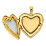 Load image into Gallery viewer, 14k Yellow Gold 24mm with Dia. Star Design Ash Holder Heart Locket
