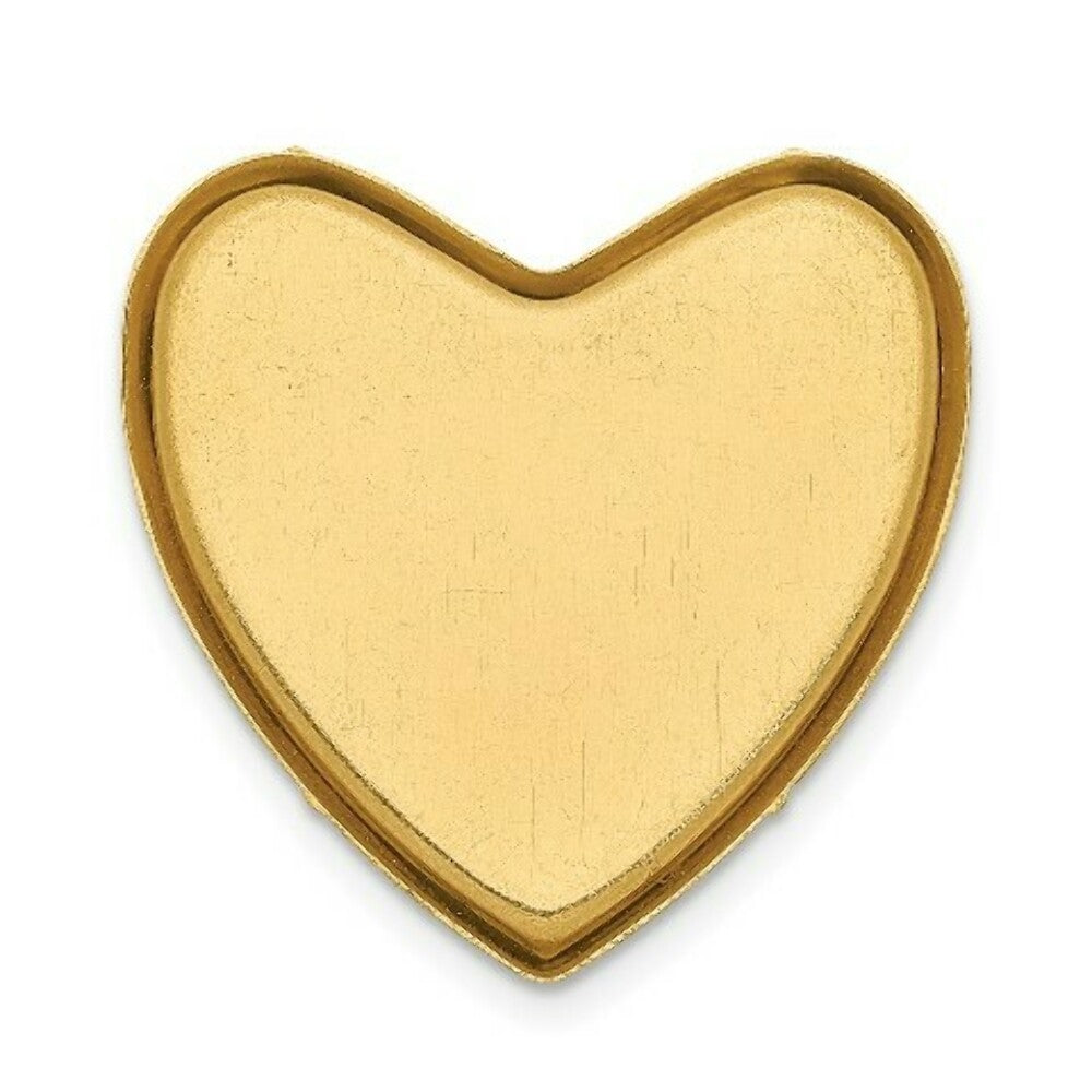 14k Yellow Gold 24mm with Dia. Star Design Ash Holder Heart Locket