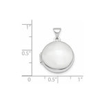 Load image into Gallery viewer, 14k White Gold Polished Domed 16mm Round Locket

