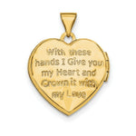 Load image into Gallery viewer, 14K Yellow Gold Diamond Claddagh Heart Locket 20x15mm
