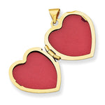 Load image into Gallery viewer, 14K Yellow Gold Diamond Claddagh Heart Locket 20x15mm
