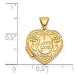 Load image into Gallery viewer, 14K Yellow Gold I Love You Heart Locket 21x15mm
