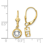 Load image into Gallery viewer, 14K Yellow Gold 6mm Cubic Zirconia Leverback Earrings
