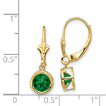 Load image into Gallery viewer, 14k Yellow Gold 6mm Mount St. Helens Helenite Leverback Earrings
