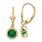 Load image into Gallery viewer, 14k Yellow Gold 6mm Mount St. Helens Helenite Leverback Earrings
