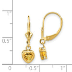 Load image into Gallery viewer, 14K Yellow Gold 5mm Heart Citrine Earrings
