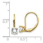 Load image into Gallery viewer, 14K Yellow Gold 5mm Cubic Zirconia Leverback Earrings
