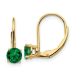 Load image into Gallery viewer, 14K Yellow Gold 5mm Mount St. Helens Leverback Earrings

