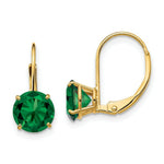 Load image into Gallery viewer, 14K Yellow Gold 7mm Mount St. Helens Helenite Leverback Earrings
