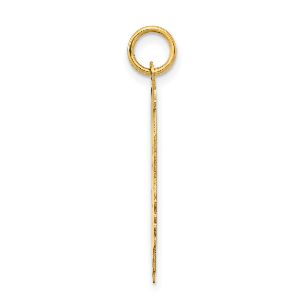 14K Yellow Gold Boy Head Charm 30mm length