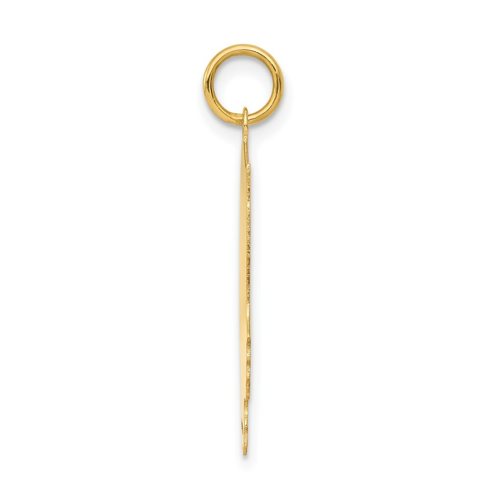 14K Yellow Gold Girl Head Engravable Charm 20mm width