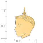 Load image into Gallery viewer, 14K Yellow Gold Boy Head Charm 26mm length
