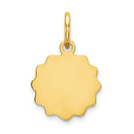 Load image into Gallery viewer, 14K Yellow Gold .009 Gauge Engravable Scalloped Disc Charm
