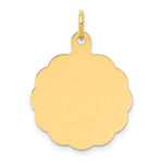 Load image into Gallery viewer, 14K Yellow Gold .018 Gauge Engravable Scalloped Disc Charm
