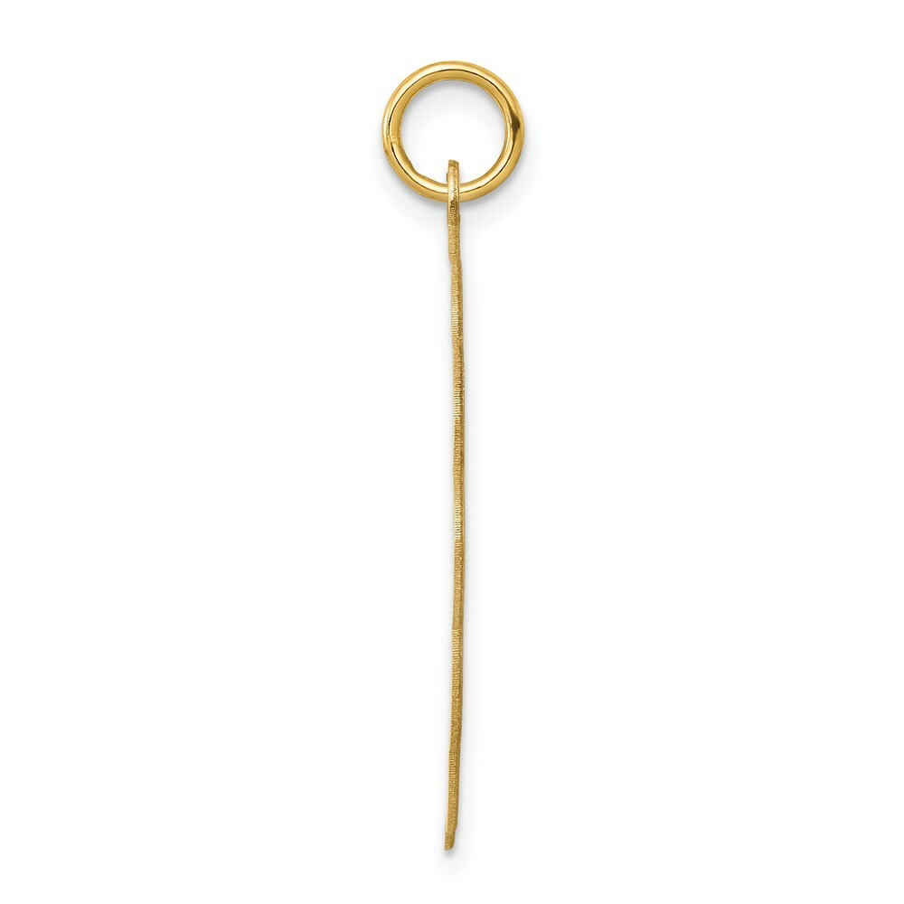 14K Yellow Gold .013 Gauge Engravable Scalloped Disc Charm