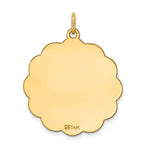 Load image into Gallery viewer, 14K Yellow Gold .013 Gauge Engravable Scalloped Disc Charm
