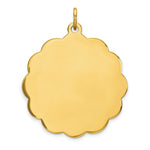 Load image into Gallery viewer, 14K Yellow Gold .027 Gauge Engravable Scalloped Disc Charm
