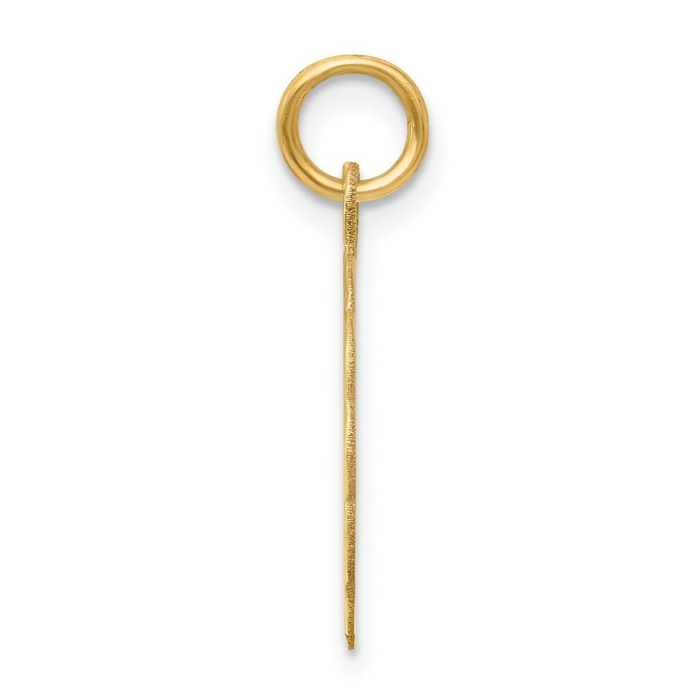 14K Yellow Gold .027 Gauge Engravable Scalloped Disc Charm