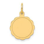 Load image into Gallery viewer, 14K Yellow Gold .011 Gauge Engravable Scalloped Disc Charm
