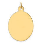 Load image into Gallery viewer, 14K Yellow Gold Plain .018 Gauge Engravable Oval Disc Charm
