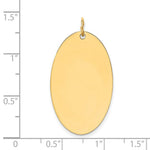 Load image into Gallery viewer, 14K Yellow Gold Plain .018 Gauge Engravable Elliptical Disc Charm
