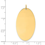 Load image into Gallery viewer, 14K Yellow Gold Plain .011 Gauge Engravable Elliptical Disc Charm 21mm width
