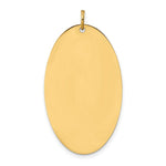 Load image into Gallery viewer, 14K Yellow Gold Plain .011 Gauge Engravable Elliptical Disc Charm 21mm width
