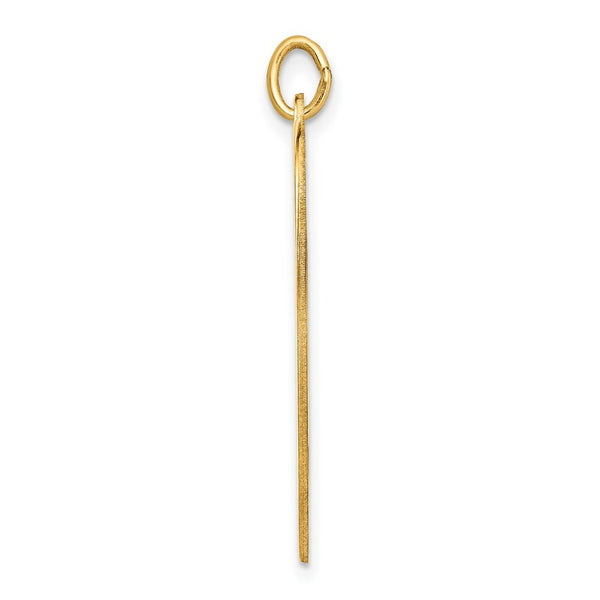 14K Yellow Gold Plain .018 Gauge Engravable Heart Disc Charm 23mm width