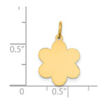 Load image into Gallery viewer, 14K Yellow Gold Plain .018 Gauge Engravable Flower Disc Charm
