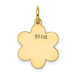 Load image into Gallery viewer, 14K Yellow Gold Plain .018 Gauge Engravable Flower Disc Charm
