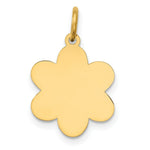 Load image into Gallery viewer, 14K Yellow Gold Plain .013 Gauge Engravable Flower Disc Charm 12mm width
