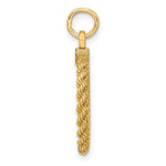 Load image into Gallery viewer, 14K Yellow Gold Plain .013 Gauge Circular Engravable Disc with Rope Charm 17mm width
