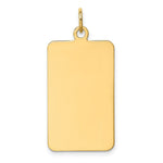 Load image into Gallery viewer, 14K Yellow Gold Plain .018 Gauge Rectangular Engravable Disc Charm 33mm length
