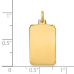 Load image into Gallery viewer, 14K Yellow Gold Plain .009 Gauge Engravable Rectangular Disc Charm 12mm width
