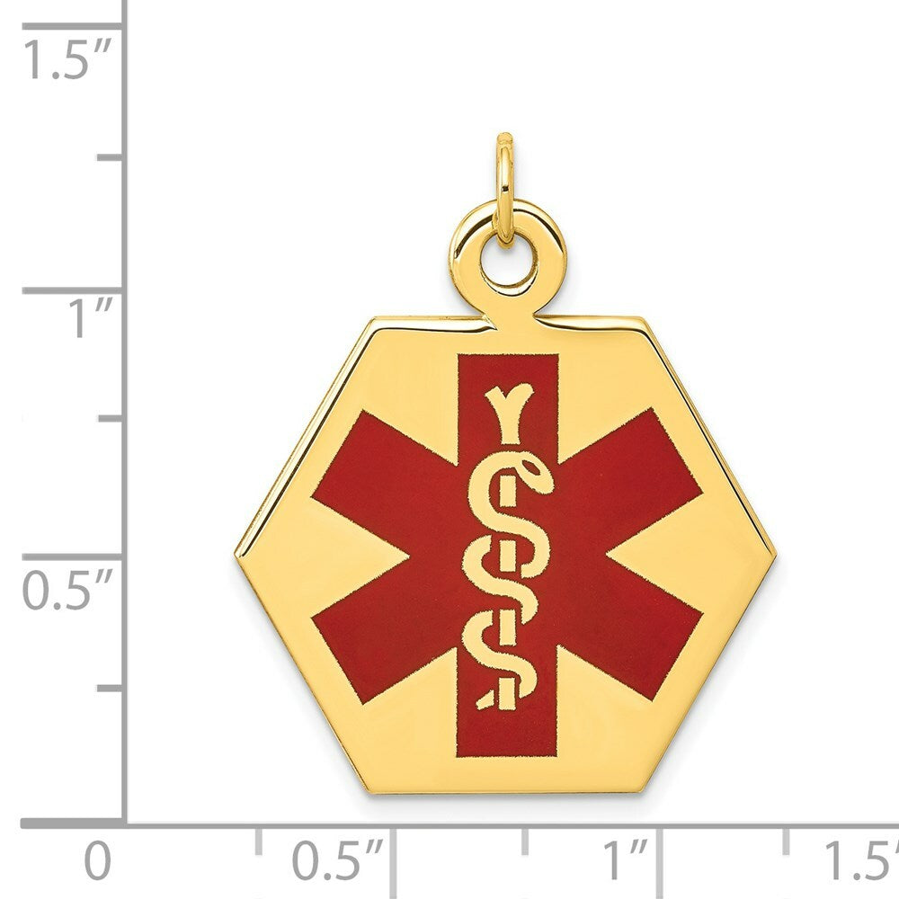 14K Yellow Gold Medical Jewelry Pendant
