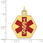 Load image into Gallery viewer, 14K Yellow Gold Medical Jewelry Pendant
