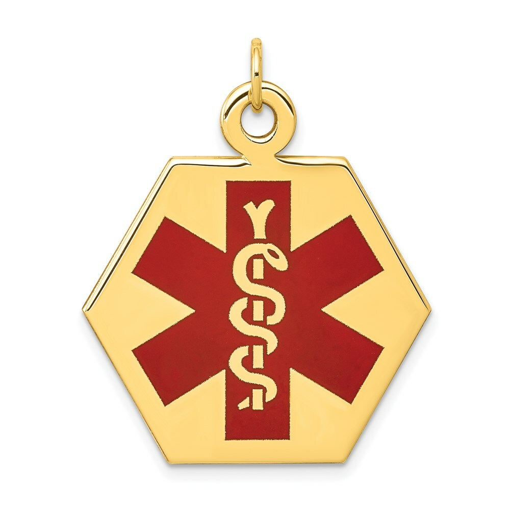 14K Yellow Gold Medical Jewelry Pendant
