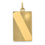 Load image into Gallery viewer, 14K Yellow Gold Patterned .013 Gauge Engravable Dog Tag Disc Charm 20mm width
