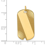 Load image into Gallery viewer, 14K Yellow Gold Patterned .013 Gauge Engravable Dog Tag Disc Charm 15mm width
