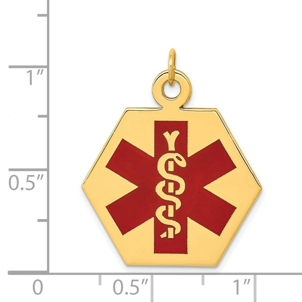 14K Yellow Gold Medical Jewelry Pendant