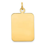 Load image into Gallery viewer, 14K Yellow Gold Plain Rectangular .035 Gauge Engravable Disc Charm 33mm length
