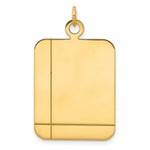 Load image into Gallery viewer, 14K Yellow Gold Plain Rectangular .018 Gauge Engravable Disc Charm 33mm length
