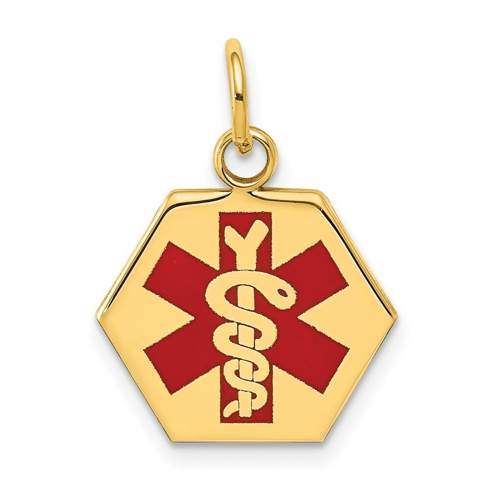 14K Yellow Gold Medical Jewelry Pendant