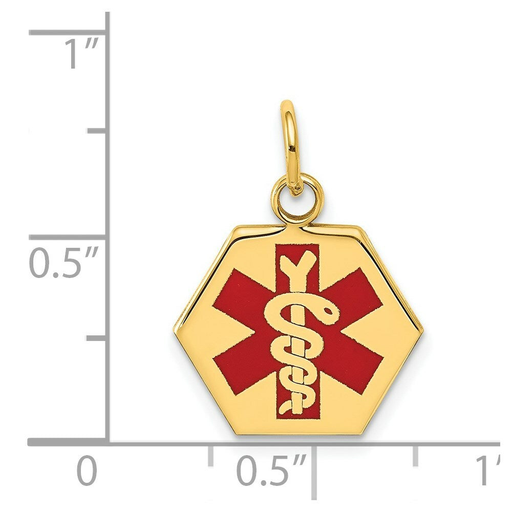 14K Yellow Gold Medical Jewelry Pendant