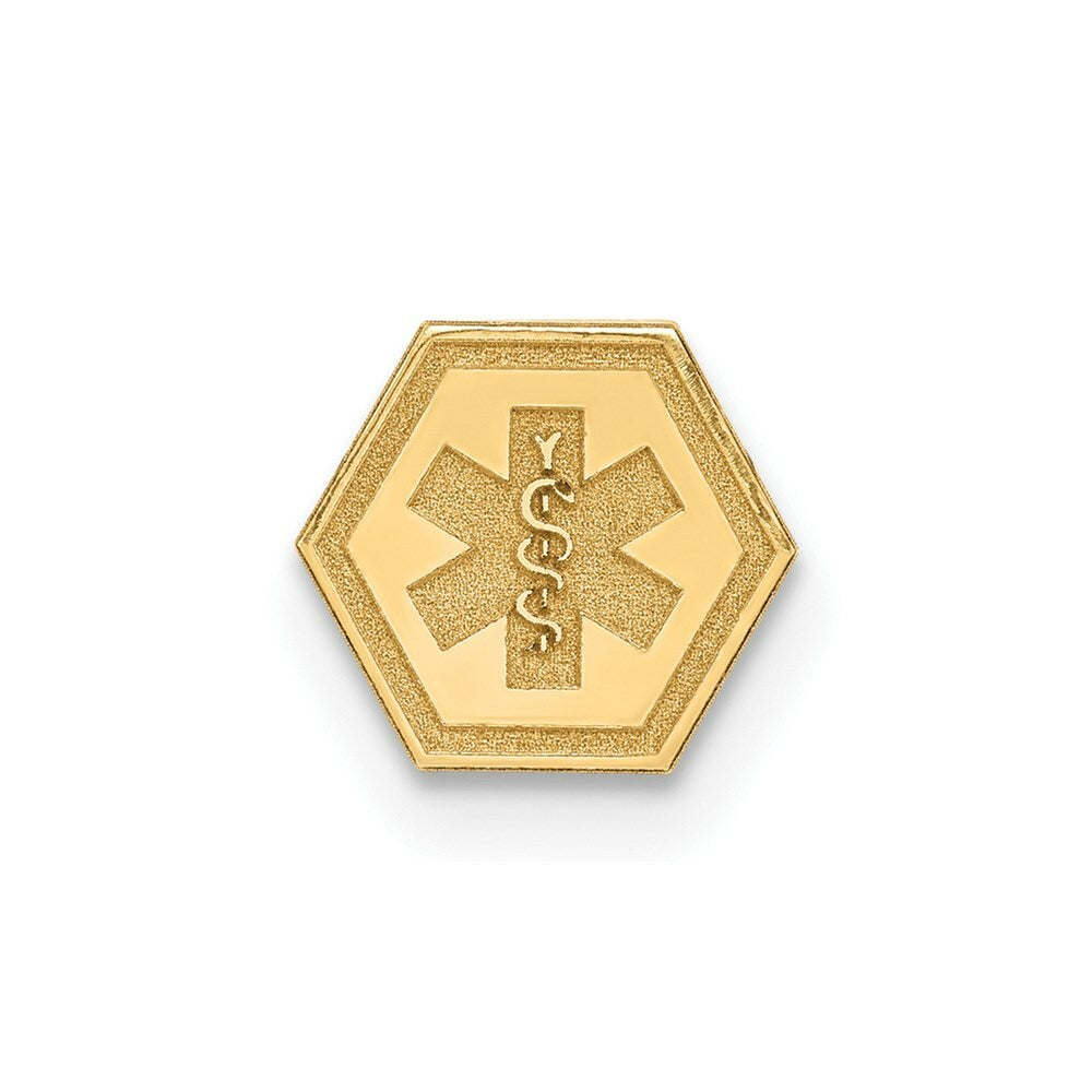 14K Yellow Gold Non-enameled Attachable Medical Emblem Charm