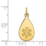 Load image into Gallery viewer, 14K Yellow Gold Medical Jewelry Unenameled Pendant
